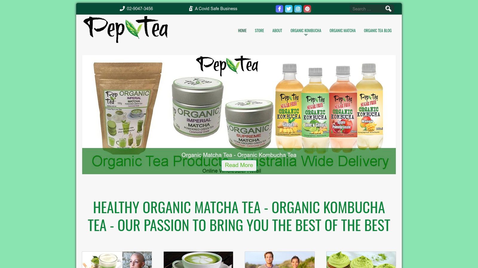 Screenshot from https://peptea.com.au