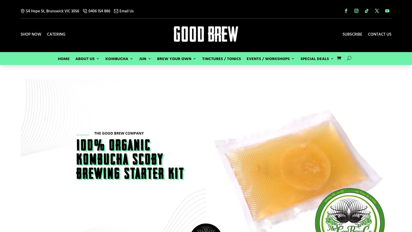 The Good Brew Company, Organic Kombucha SCOBY Starter Kit
